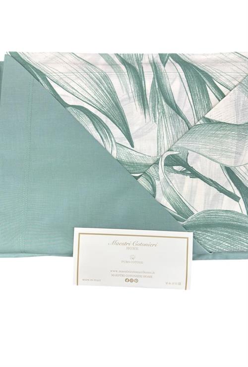 COMPLETO LETTO MASTRI COTONIERI 100%COTONE SALVIA