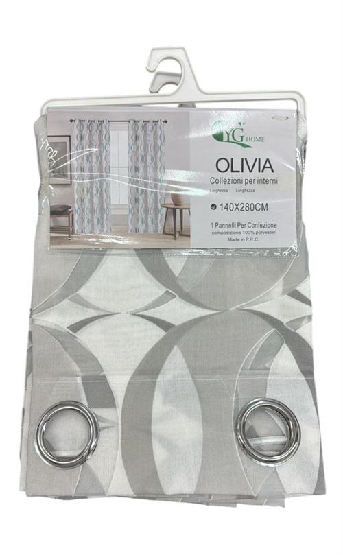 PANNELLO TENDA OLIVIA 140X280 TP1652 GRIGIO
