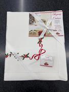 SERVIZIO TAVOLA NATALE X12 CADEAUX RICAMATO