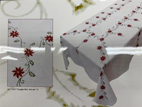 SERVIZIO TAVOLA X12 NATALE IN LINO VAR2