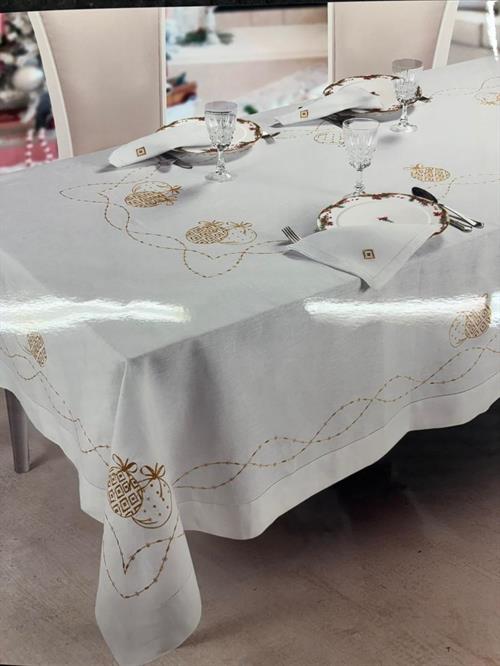 SERVIZIO TAVOLA X12 NATALE IN LINO VAR3