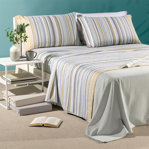 COMPLETO LENZUOLA CALEFFI PURO COTONE 240X280 BRISTO