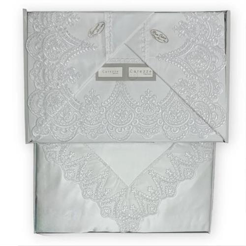 COMPLETO LETTO CAREZZE DAIANA MATRIMONIALE BIANCO