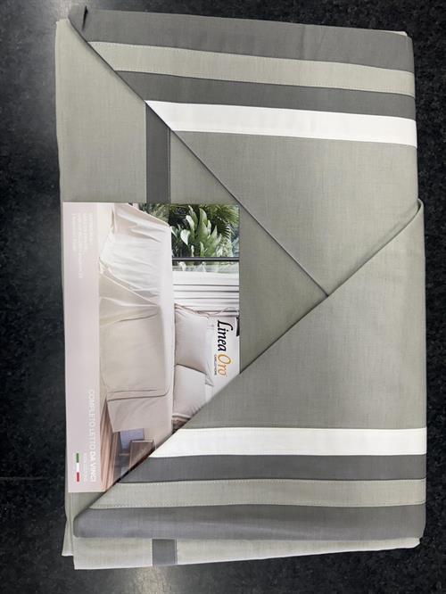DA VINCI COMPLETO LETTO COTONE LN0857 GRIGIO     TU