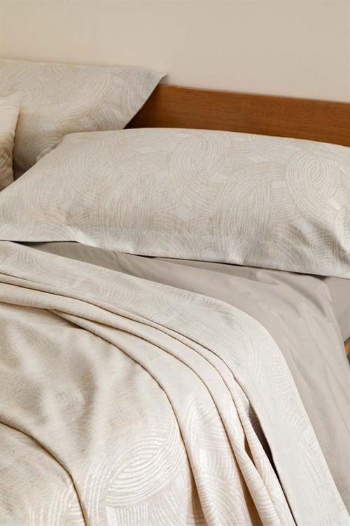 COMPLETO LETTO BATTAGLIA RANIA COTONE NAT/PANNA