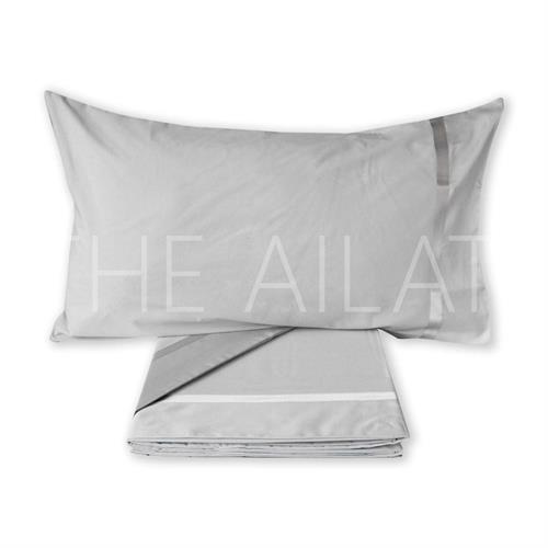 COPPIA LENZUOLA CAREZZE FANNY GRIGIO