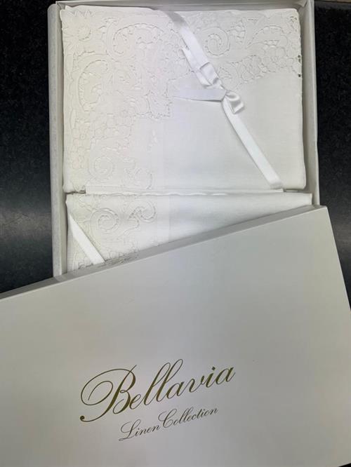 LENZUOLA LINO MATRIMONIALE BELLAVIA NB82 BIANCO