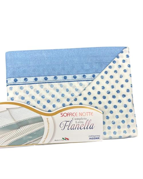 COMPLETO LETTO FLANELLA SOFFICE NOTTE PIAZZA E MEZZA
