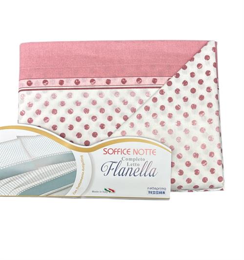 COMPLETO LETTO FLANELLA SOFFICE NOTTE PIAZZA E MEZZA