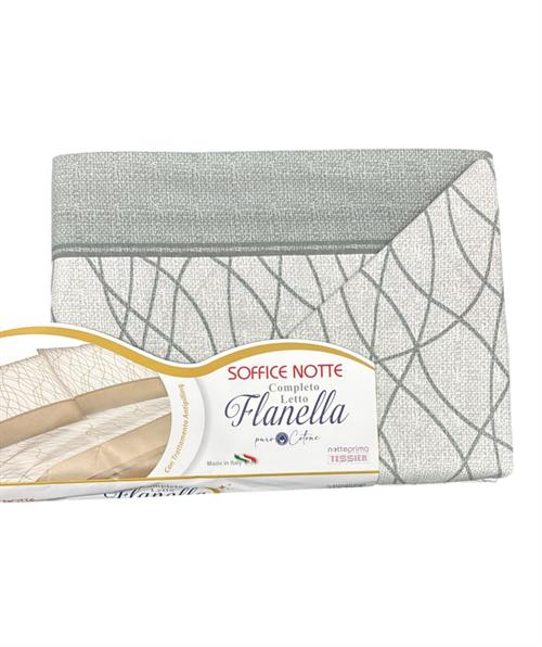 COMPLETO LETTO FLANELLA SOFFICE NOTTE PIAZZA E MEZZA