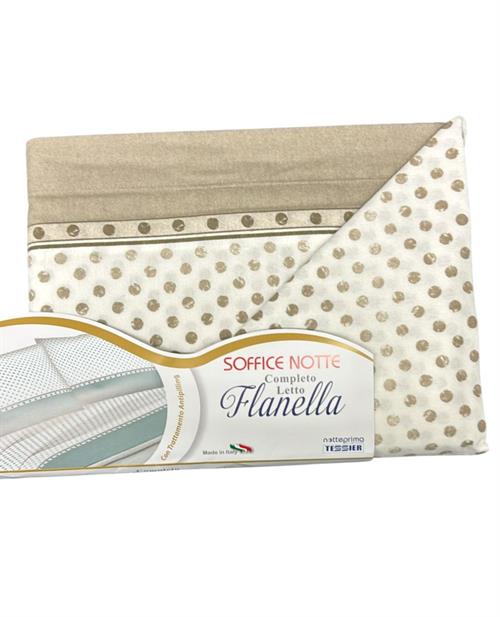 COMPLETO LETTO FLANELLA SOFFICE NOTTE PIAZZA E MEZZA