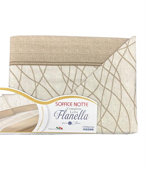 COMPLETO LETTO FLANELLA SOFFICE NOTTE PIAZZA E MEZZA