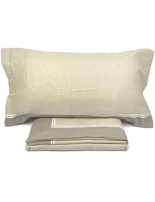 COMPLETO LETTO FLANELLA AMBROSIANA SINGOLO BEIGE