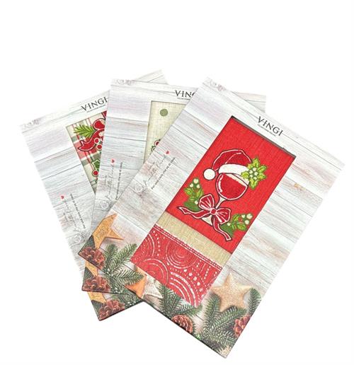 TOVAGLIE DI NATALE RICAMATE