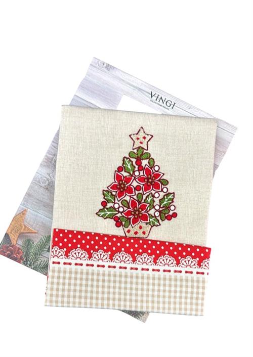 TOVAGLIE DI NATALE RICAMATE VAR2