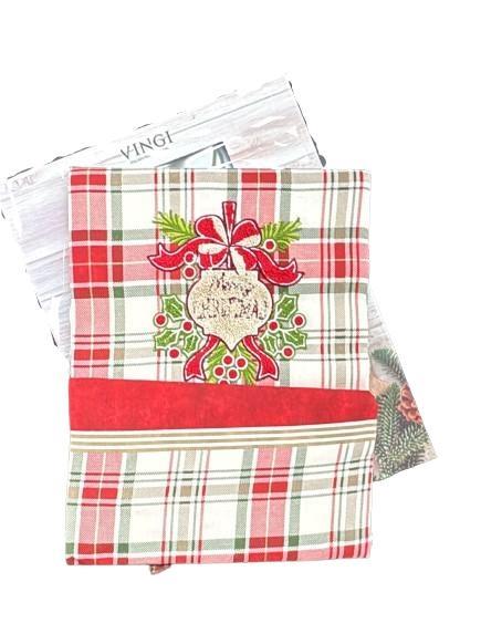 TOVAGLIE DI NATALE RICAMATE VAR4