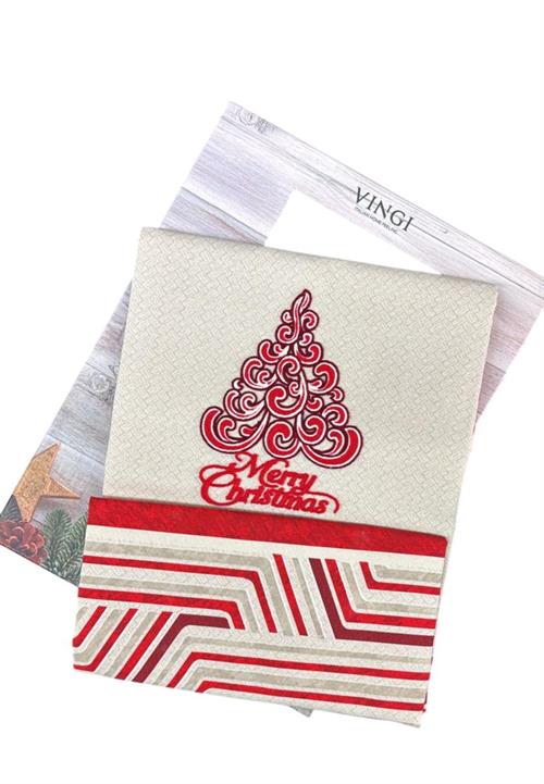 TOVAGLIE DI NATALE RICAMATE VAR7