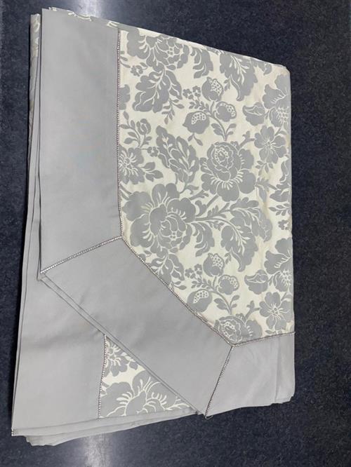 COPRILETTO MATRIMONIALE FATTO A MANO 260X260 GRI/PAN