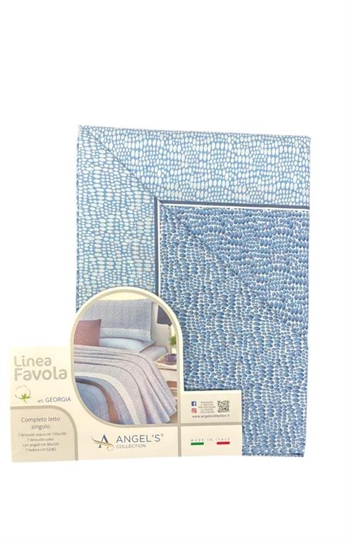 COMPLETO LETTO ANGEL'S COLLECTION 150X290 AZZURRO