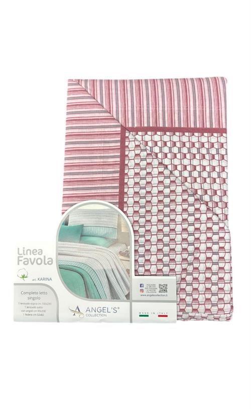 COMPLETO LETTO ANGEL'S COLLECTION 150X290 ROSA1