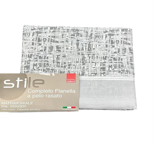 COMPLETO LETTO MANIFATTURA IMBERTI FLANELLA STILE GR