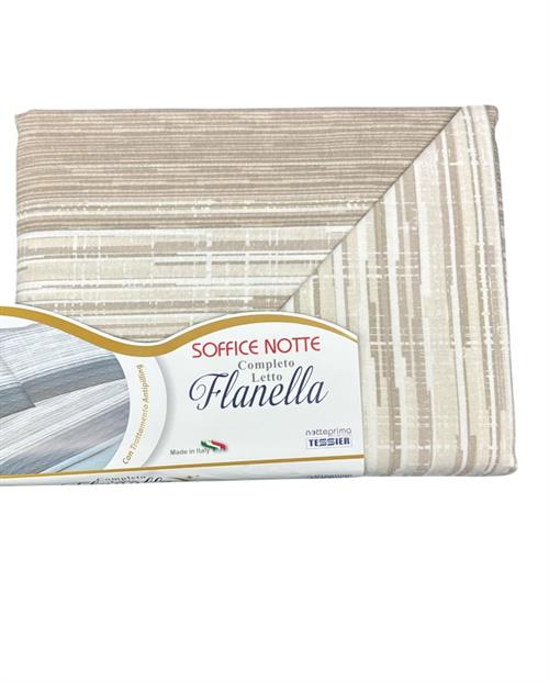 COMPLETO LETTO FLANELLA SOFFICE NOTTE MATRIMONIALE B