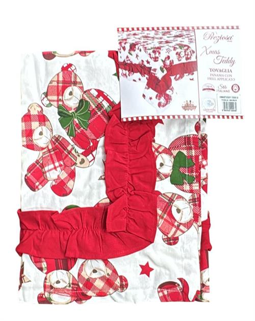SERVIZIO TAVOLA NATALE PREZIOSA TEDDY 140X235 12POST
