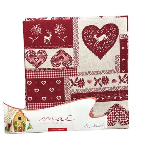 COPRITAVOLA NATALE MAE VIA ROMA 60 6 POSTI 160X180