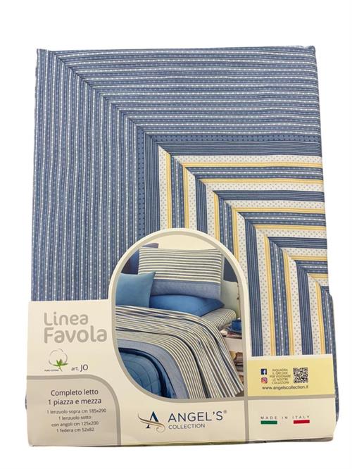 COMPLETO LETTO ANGEL'S COLLECTION 150X290 BLU