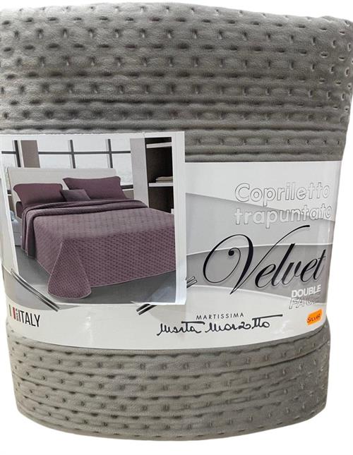 TRAPUNTINO VELVET MATRIMONIALE MARTA MARZOTTO GRIGIO