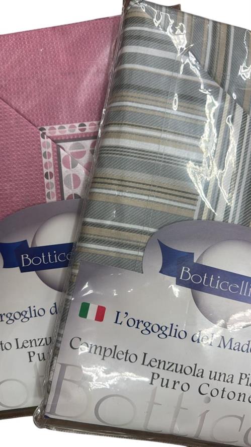 COMPLETO LENZUOLA BOTTICELLI HOME PURO COTONE185X290