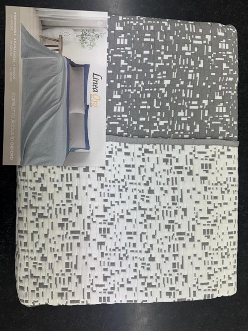 TRAPUNTINO OXFORD JACQUARD LE0854 180x260 GRIGIO
