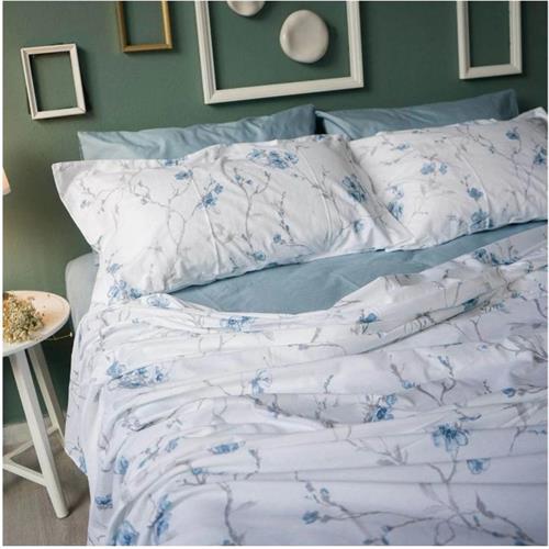 COMPLETO LETTO MASTRI COTONIERI 100%COTONE AZZURRO