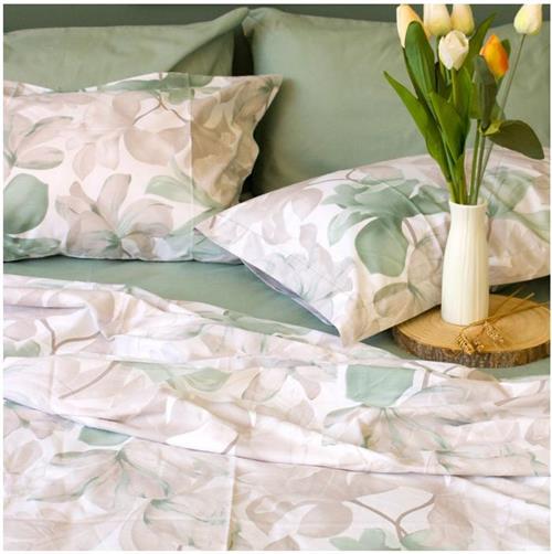 COMPLETO LETTO MASTRI COTONIERI 100%COTONE VERDE