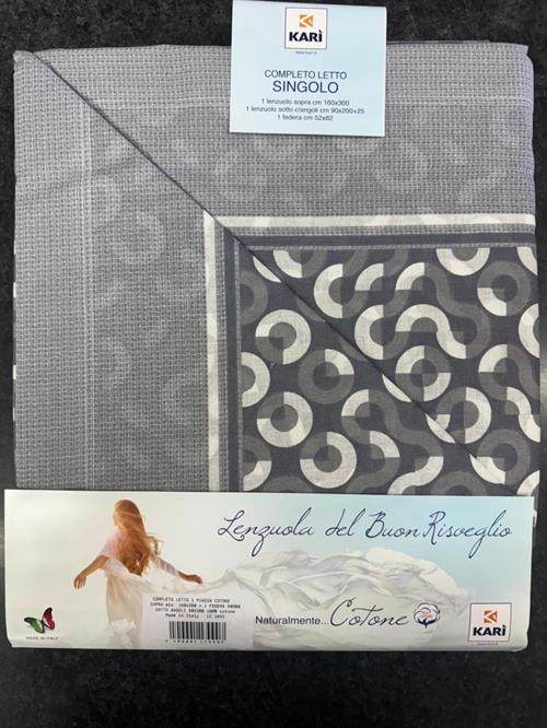 COMPLETO LETTO KARI 100% COTONE VAR1       1POS