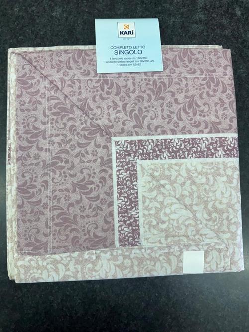 COMPLETO LETTO KARI 100% COTONE VAR4       1POS