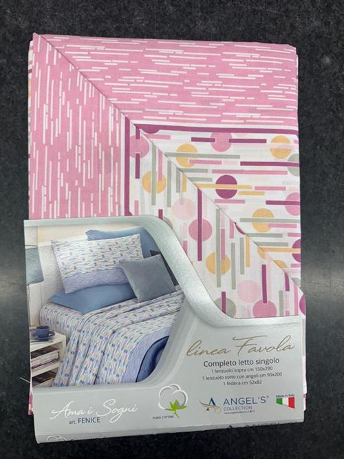 COMPLETO LETTO ANGEL'S COLLECTION 150X290 ROSA