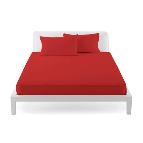 COMPLETO LETTO IL FILO IN PERCALLE 150X290 ROSSO