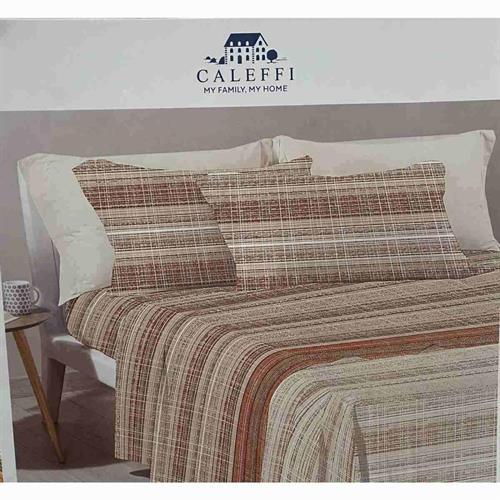 COMPLETO LETTO CALEFFI PURO COTONE 160X280 AMBRA