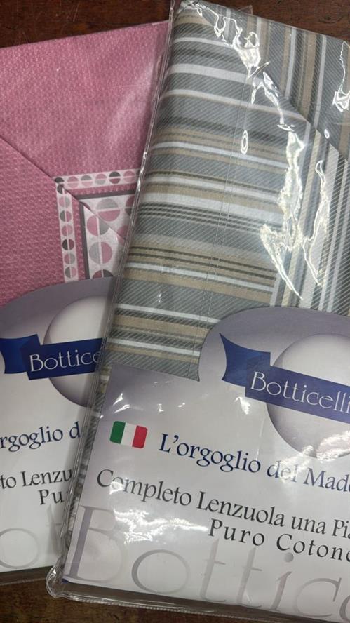 COMPLETO LENZUOLA BOTTICELLI HOME PURO COTONE185X290