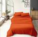 COMPLETO LETTO IL FILO 100% COTONE 220X290 ARANCIONE