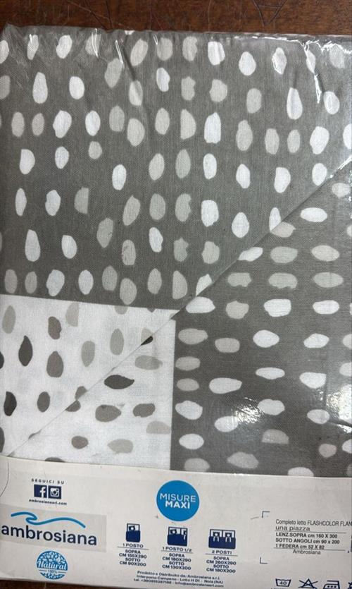 COMPLETO LETTO FLASHCOLOR FLANELLA 160X300