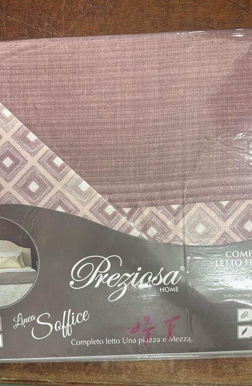COMPLETO LETTO FLANELLA PRESIOSA 190X300 ROSA1