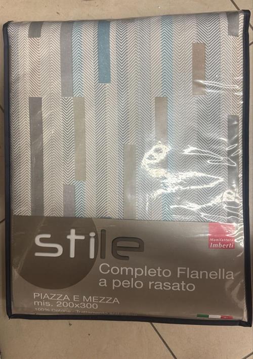 COMPLETO LETTO MANIFATTURA IMBERTI FLANELLA 220X300