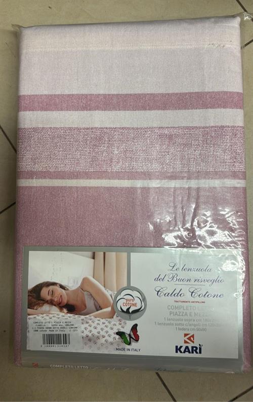 COMPLETO LETTO KARI FLANELLA 180X290