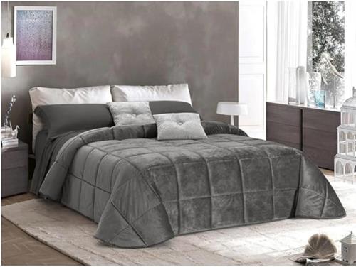 TRAPUNTINO ANGEL'S COLLECTION VELVET 260X260 GRIGIO